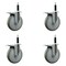 Service Caster 6'' Gray Poly Swivel 3/4'' Expanding Stem Caster Set Total Lock Brake, 4PK SCC-EXTTL20S614-PPUB-34-4 - alternate 1